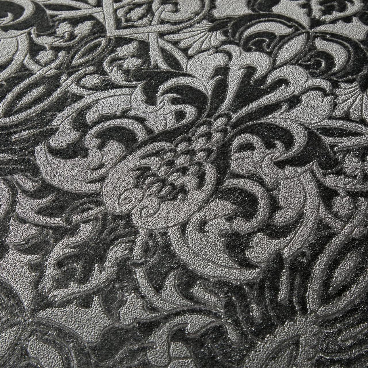 Jacquard Embossed velvet fabric texture close-up — damask embossed detail